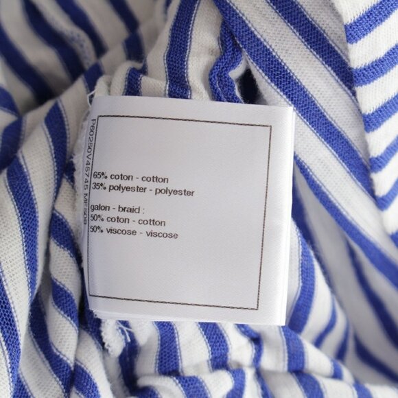 Authentic CHANEL Runway Resort La Pausa Striped Dress Blue White 2019 Cruise 36 - Picture 13 of 13